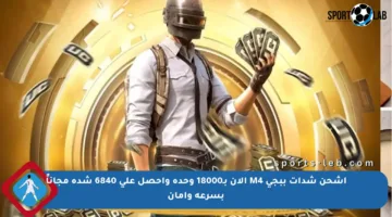 اشحن شدات ببجي M4 الآن بـ18000 وحدة واحصل على 6840 شدة مجاناً بسرعة وأمان